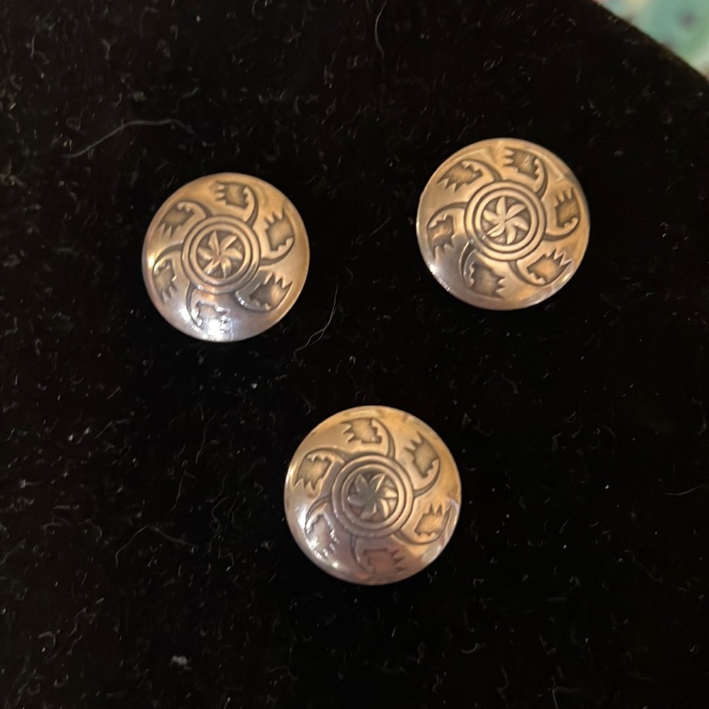 Sterling Silver Button Covers - image 1